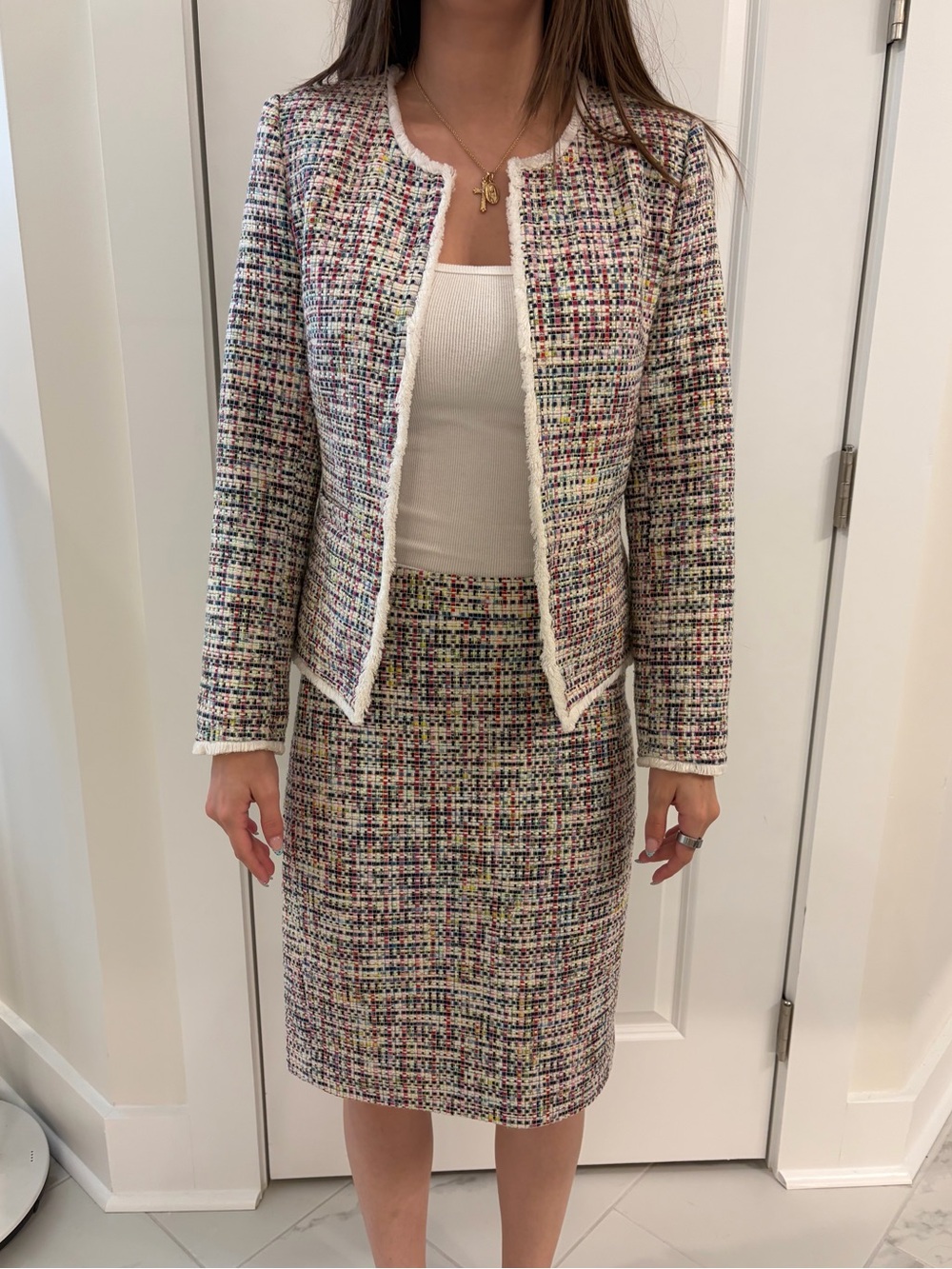 J. Crew Classic Tweed Multicolor Suit - Picture 1 of 5